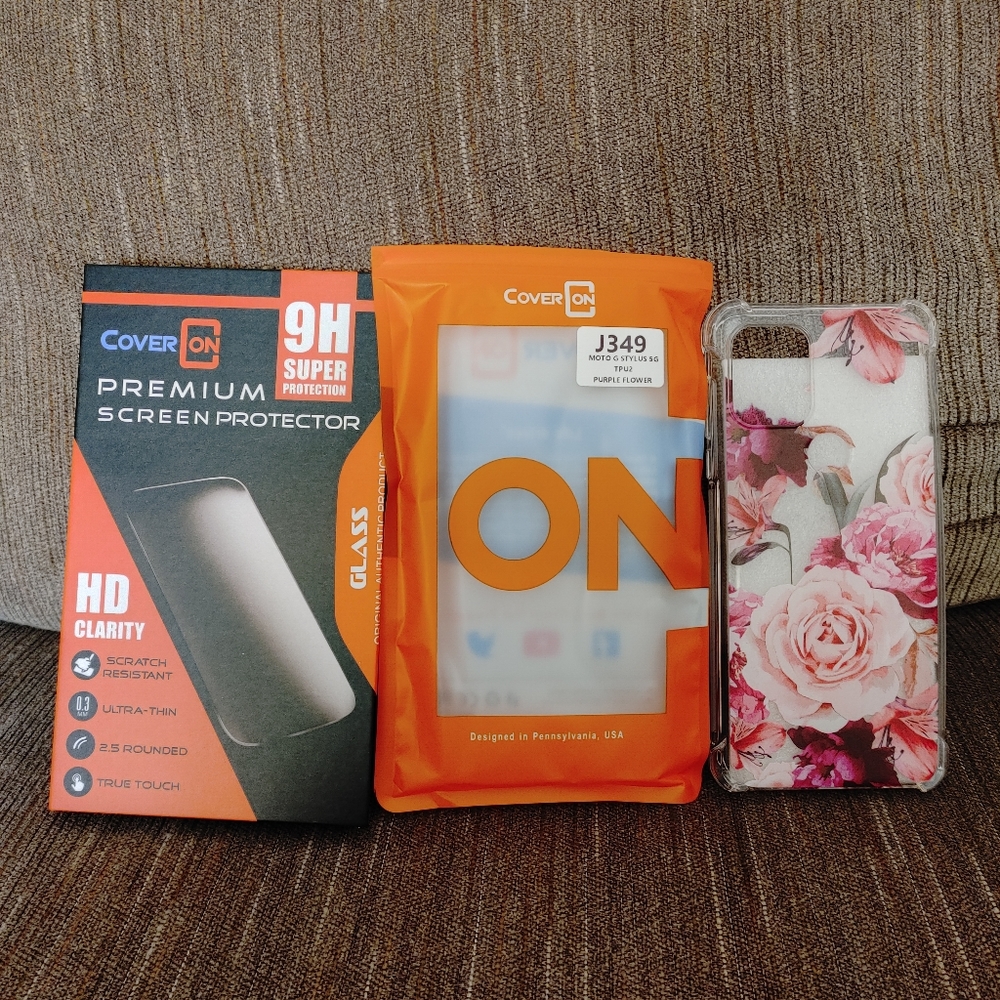 CoverON Motorola Moto G Stylus 5G Phone Case XT2131 and Glass Screen Protector!